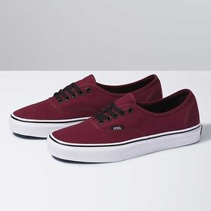 Maroon Solid Color Lace Up Vans Women’s size 9 Men’s size 7.5